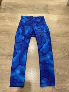 lululemon athletica Blue Abstract High-Rise Leggings